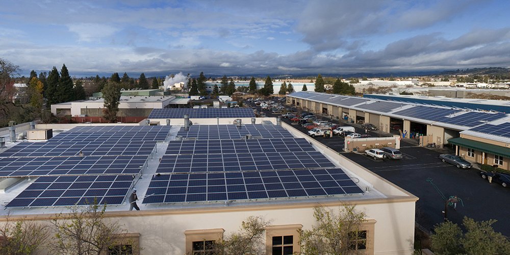 Commercial solar installation