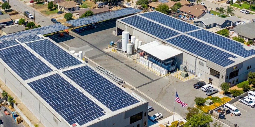 Industrial solar installation