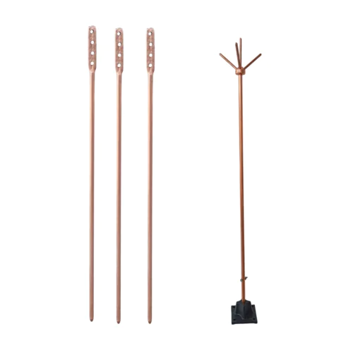 1 Meter Earthing Rod + Lightning Arrester Combo