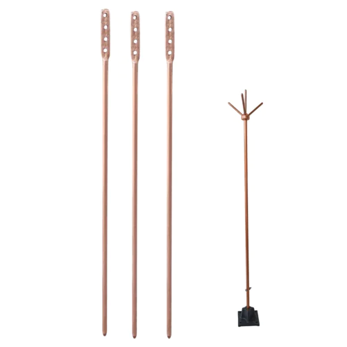 2 Meter Earthing Rod + Lightning Arrester Combo