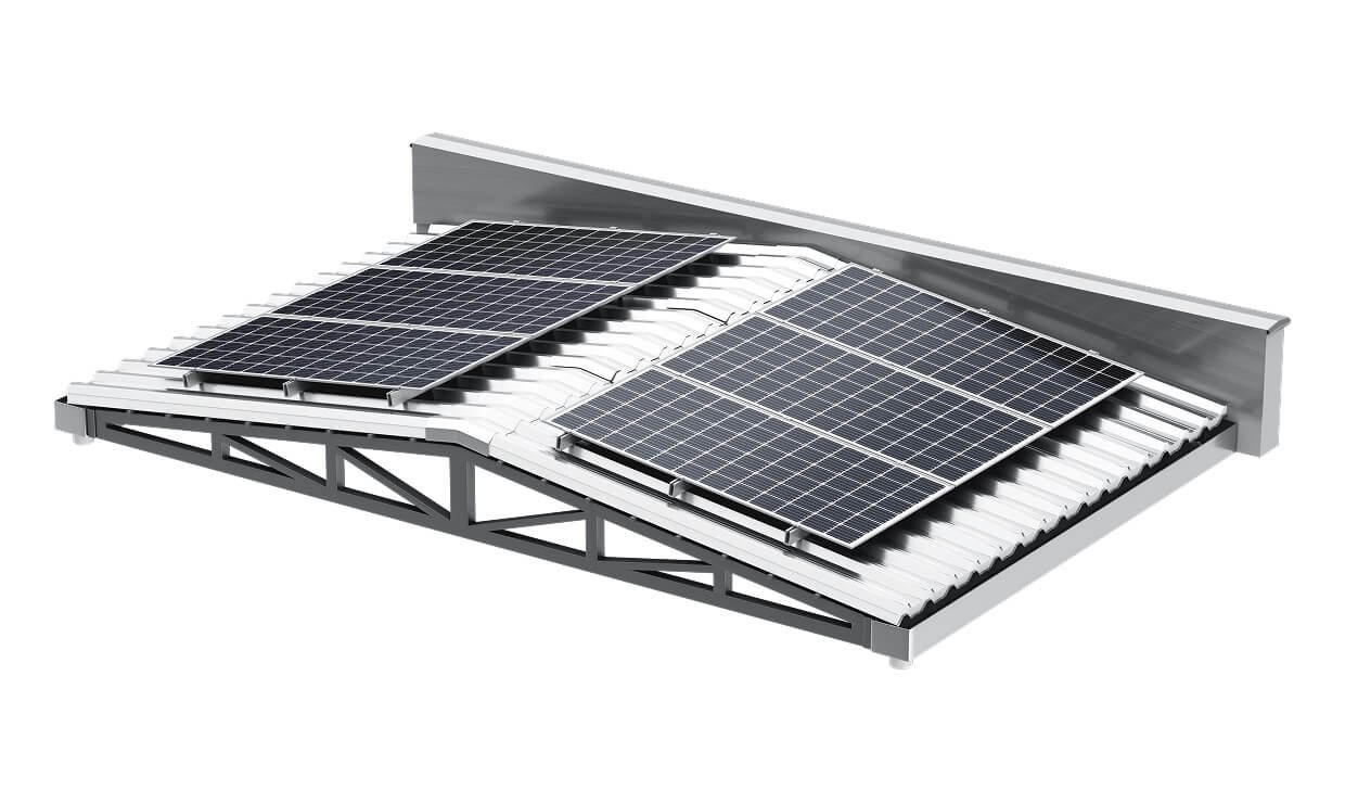 Solar Panel Tin Shed Mounting Structure