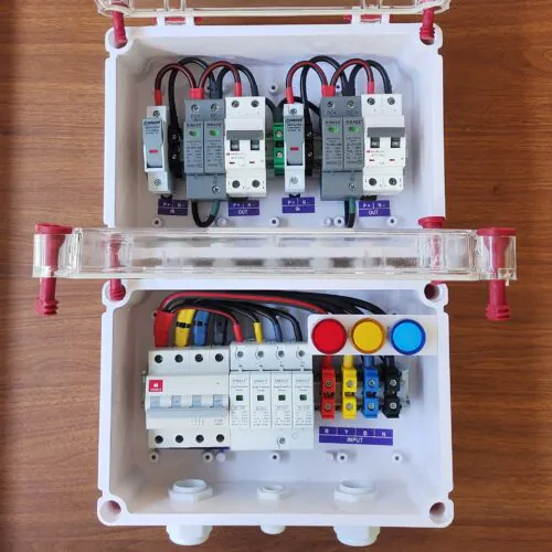 ACDB Three Phase 32A Indicator + DCDB 2 in 2 Out 600V Havells MCB Combo