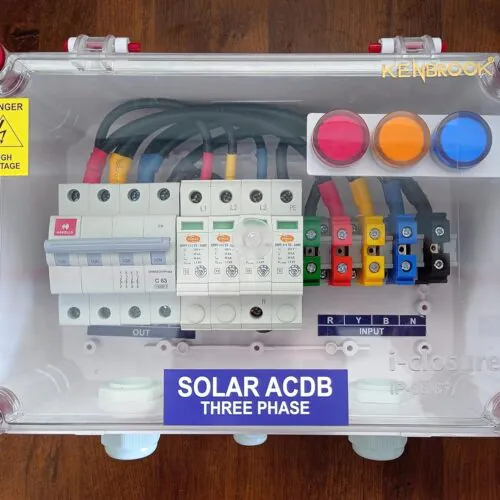 ACDB Three Phase Havells MCB 63A Elmex SPD 320V Indicator