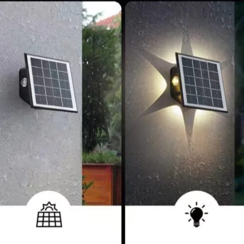 Solar Spike Wall Decoration Light (Pack of 2, Warm White)