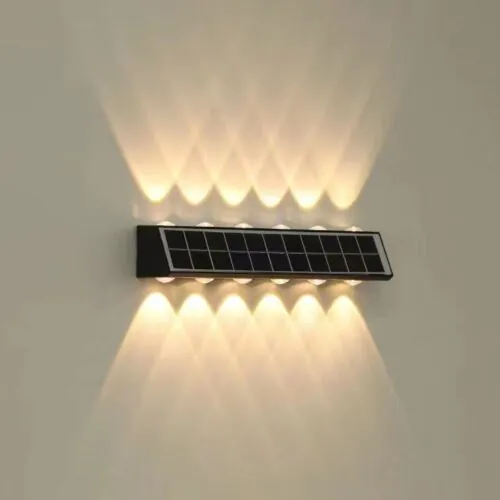 Solar Wall Light (Pack of 2, Warm White)